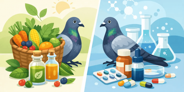 Vitamine naturale versus sintetice la porumbei