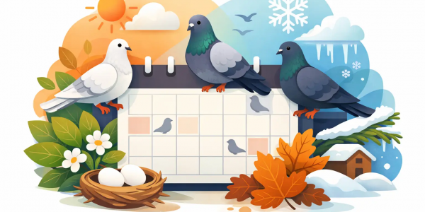 Calendar suplimentare sezonieră la porumbei