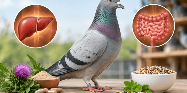 Susținere hepatică versus digestivă la porumbei